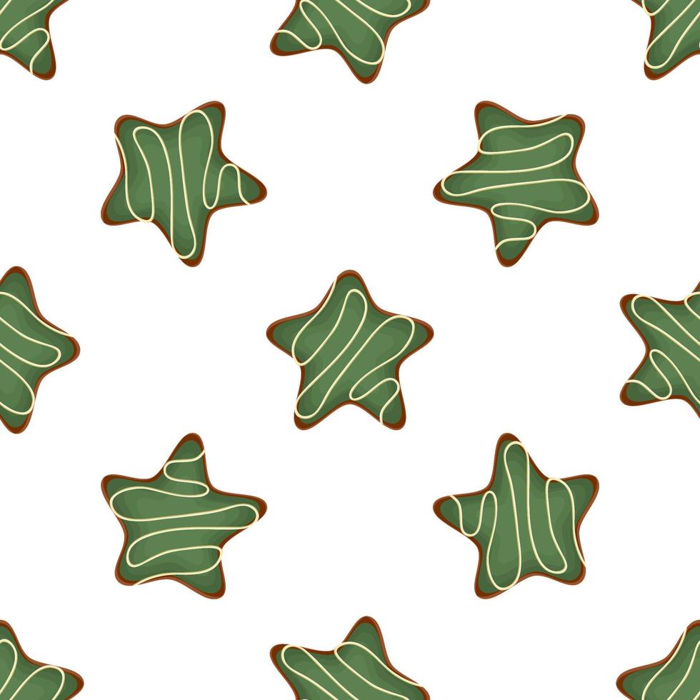 Pattern homemade cookie different taste in pastry biscuit vector