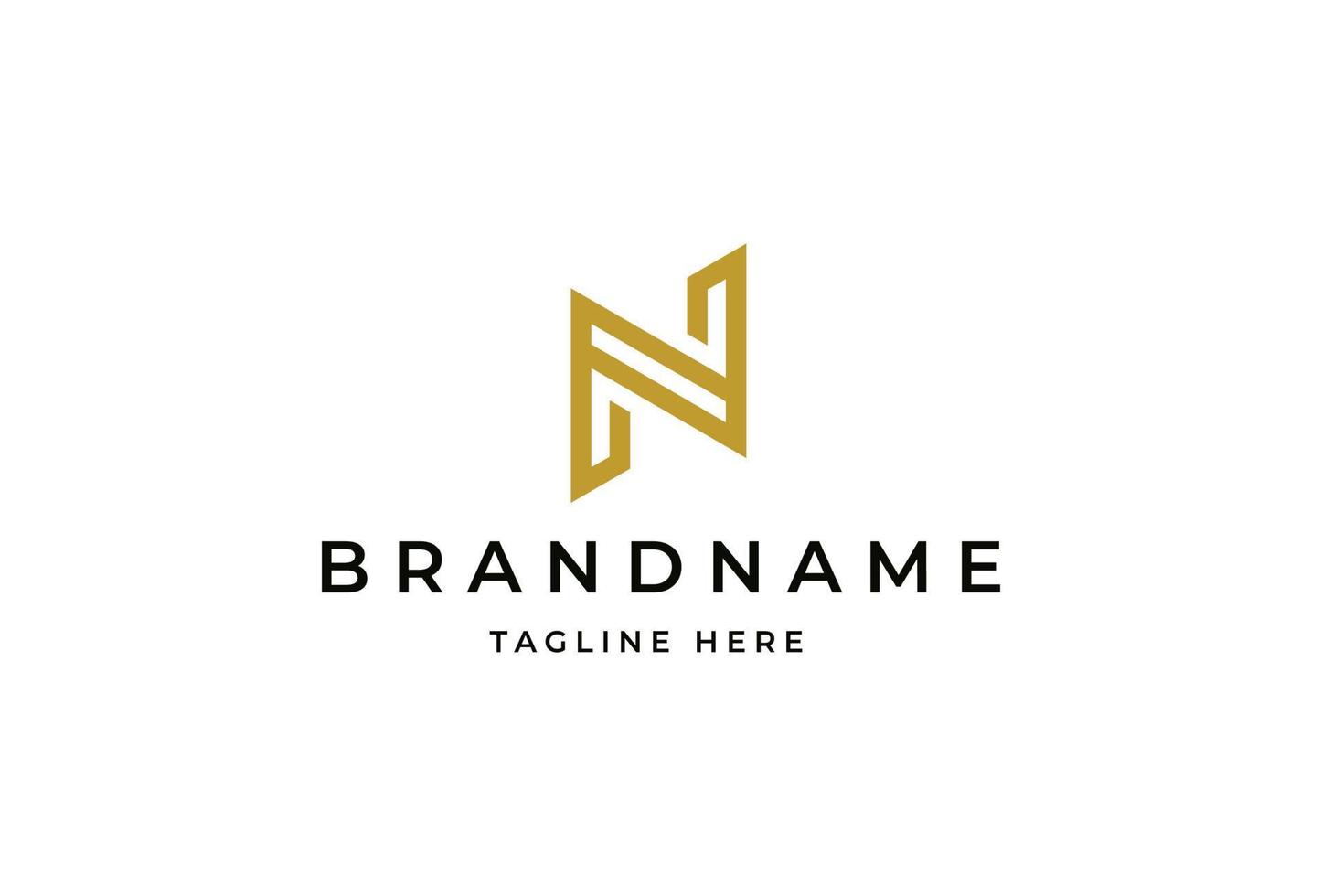 Creative letter N monogram logo design concept. Initial symbol for corporate business identity. Alphabet vector element