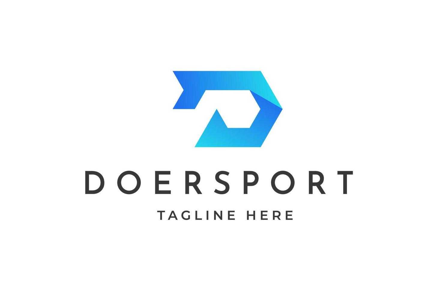 Creative letter D modern gradient logo design concept. Initial symbol for corporate business identity. Alphabet vector element