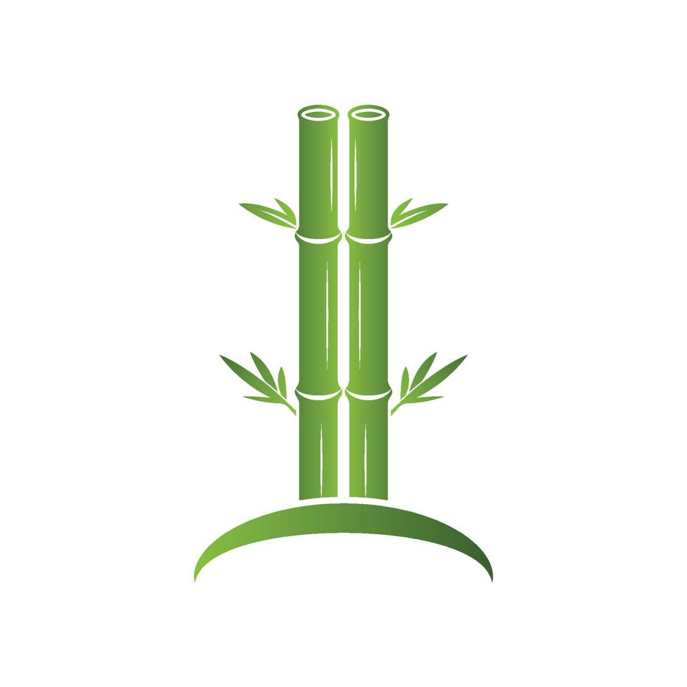 Bamboo ,green nature , logo design template, brand company vector