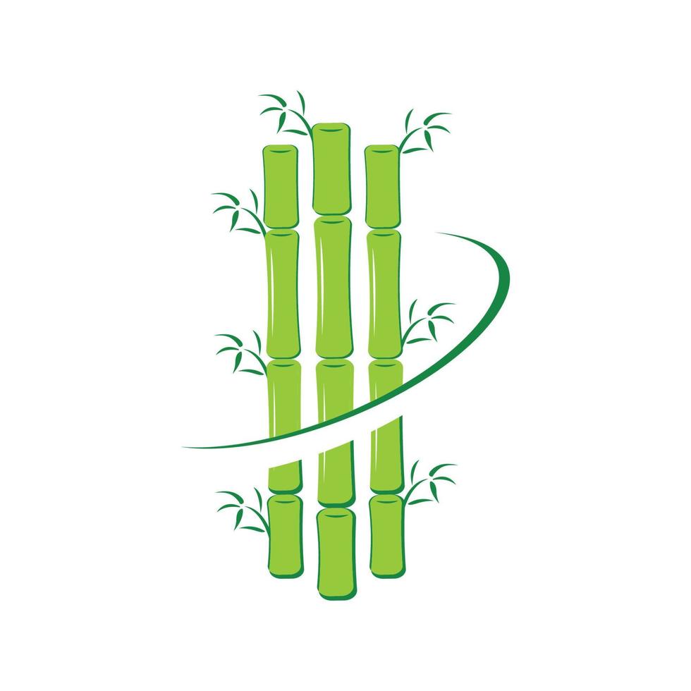 Bamboo ,green nature , logo design template, brand company vector