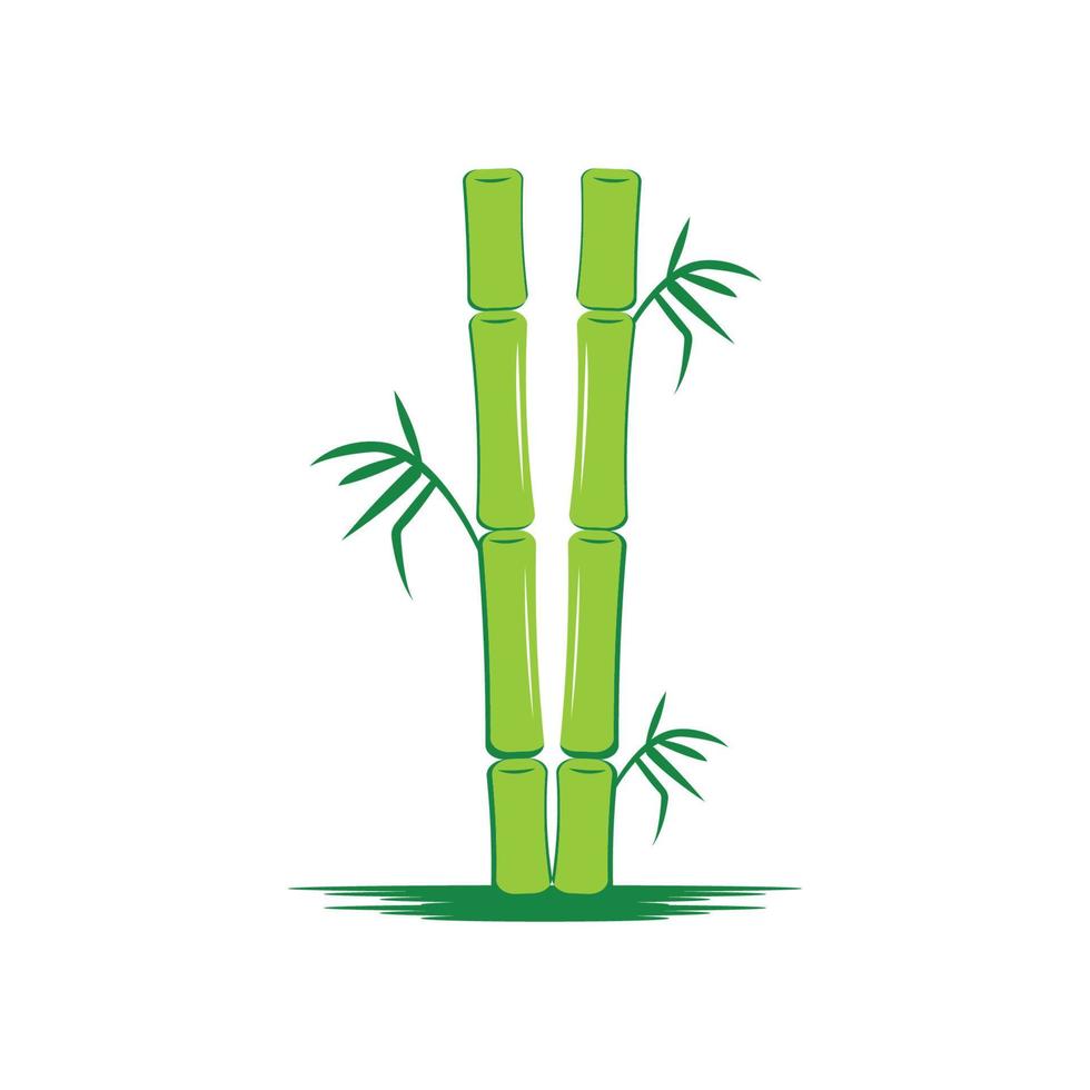 Bamboo ,green nature , logo design template, brand company vector