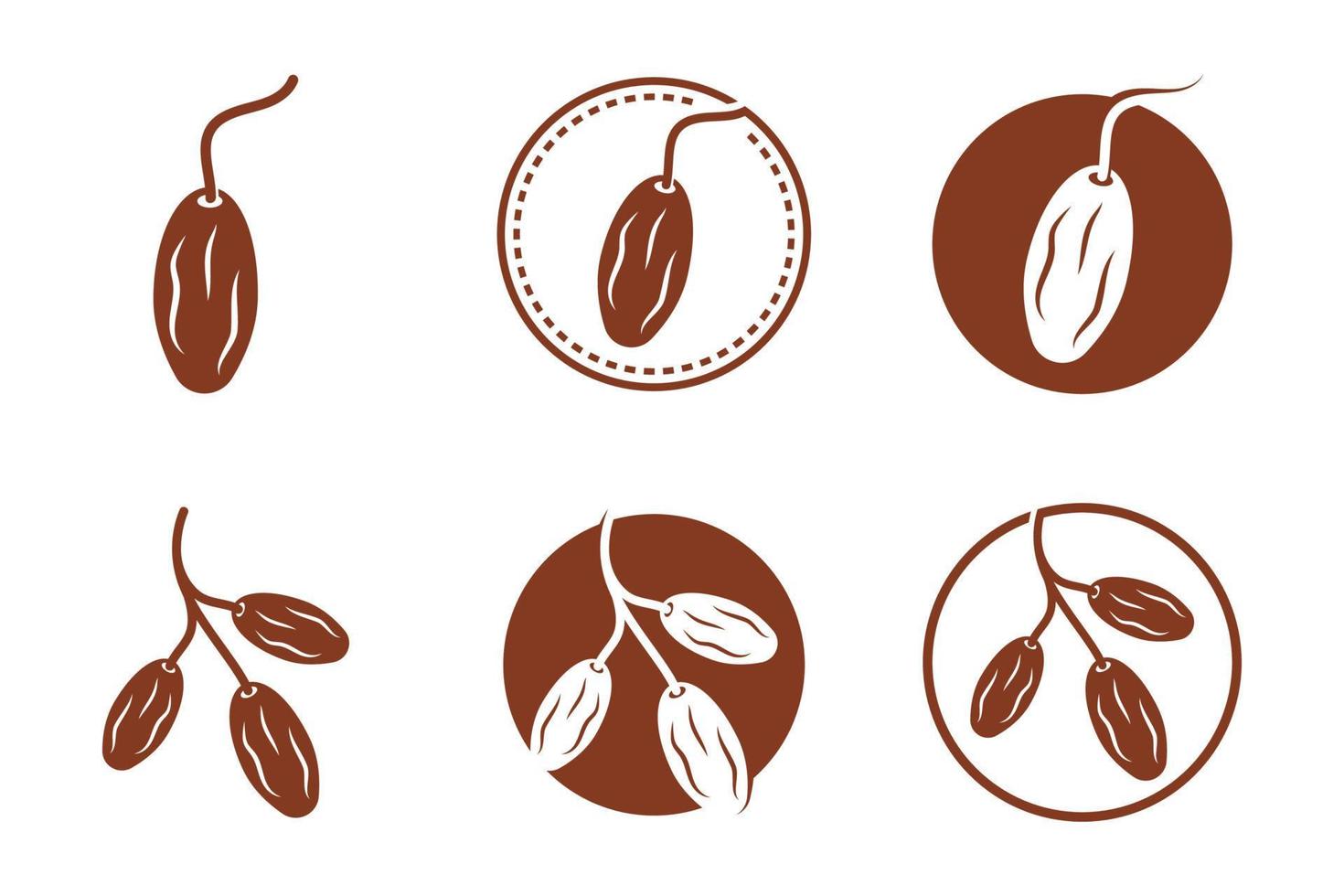 Dates logo food graphic design element template for muslim holidays inspiration vector