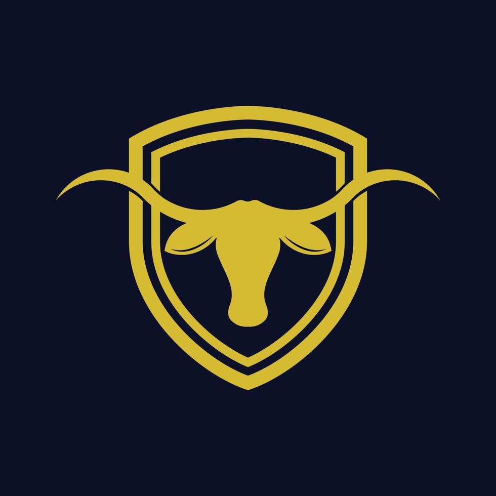 Texas longhorn, country western bull cattle vintage retro logo vector