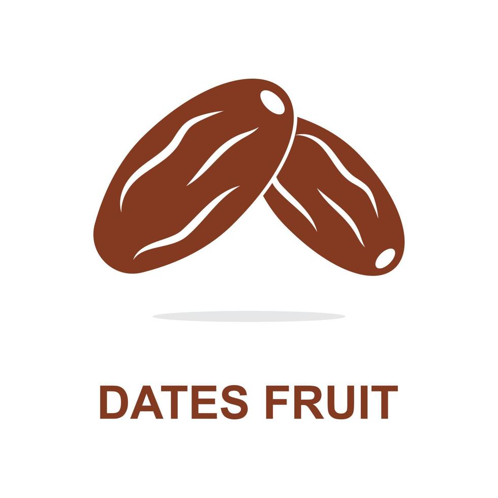 Dates logo food graphic design element template for muslim holidays inspiration vector