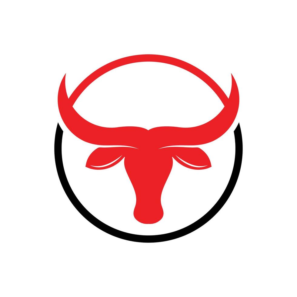 Texas longhorn, country western bull cattle vintage retro logo vector