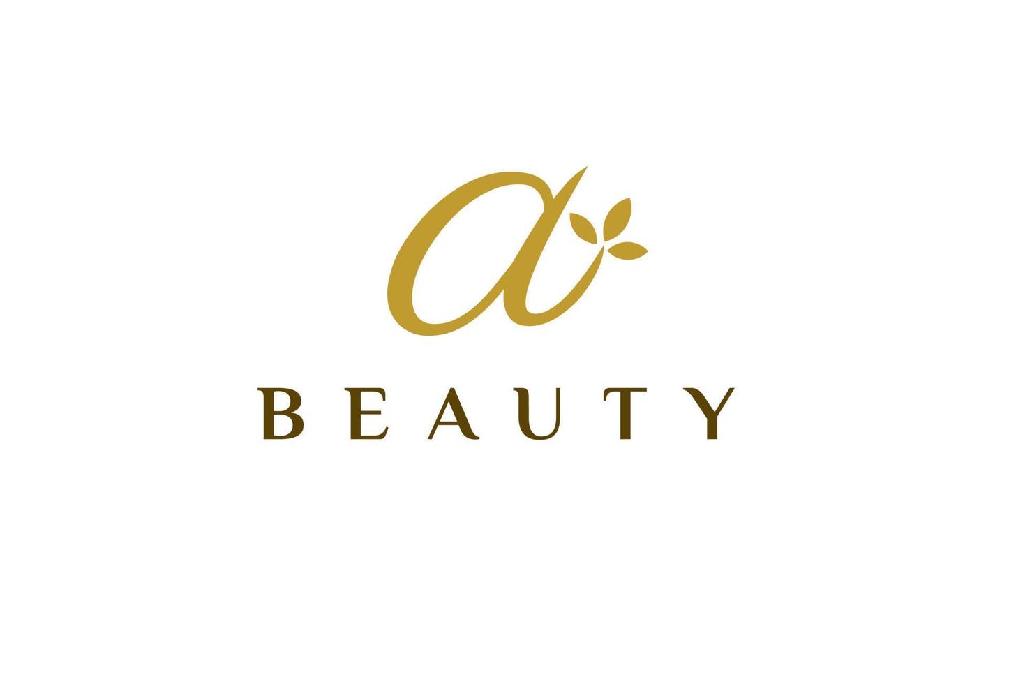 Creative letter A beauty leaf icon logo design concept. Initial symbol for corporate business identity. Alphabet vector element