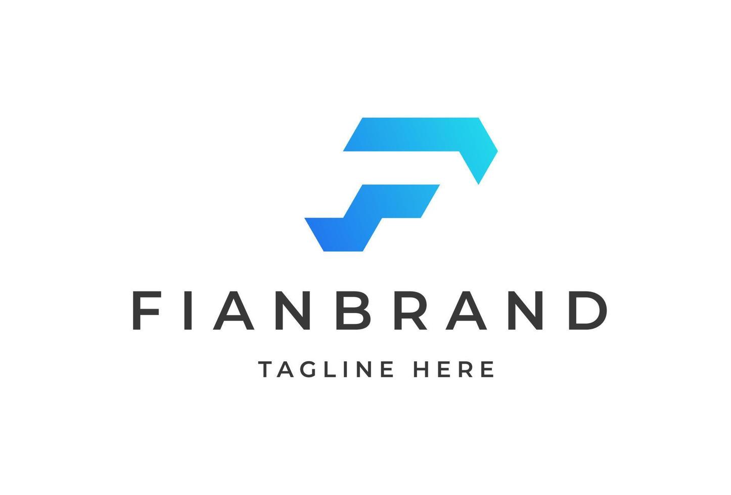 Creative letter F gradient modern logo design concept. Initial symbol for corporate business identity. Alphabet vector element