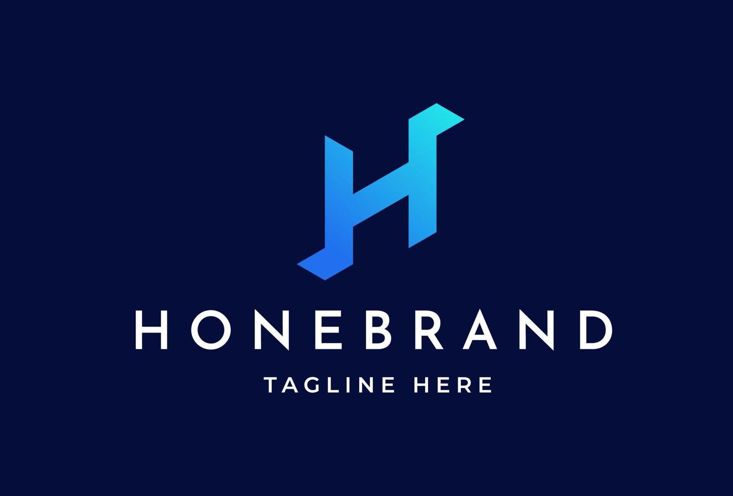 Creative letter H gradient modern logo design concept. Initial symbol for corporate business identity. Alphabet vector element
