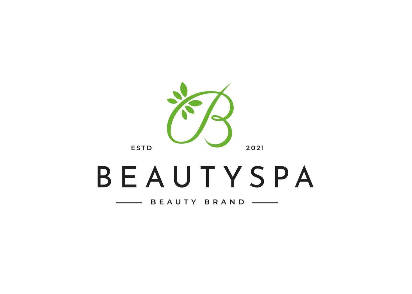 Creative letter B beauty elegant logo design concept. Initial symbol for corporate business identity. Alphabet vector element