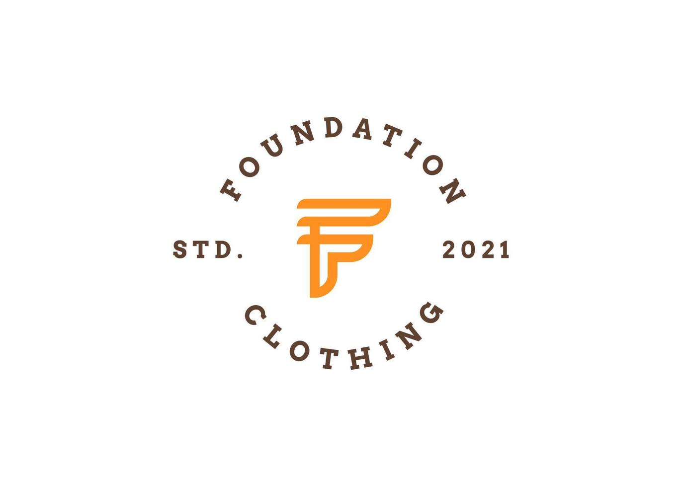 Creative letter F simple elegant logo design concept. Initial symbol for corporate business identity. Alphabet vector element