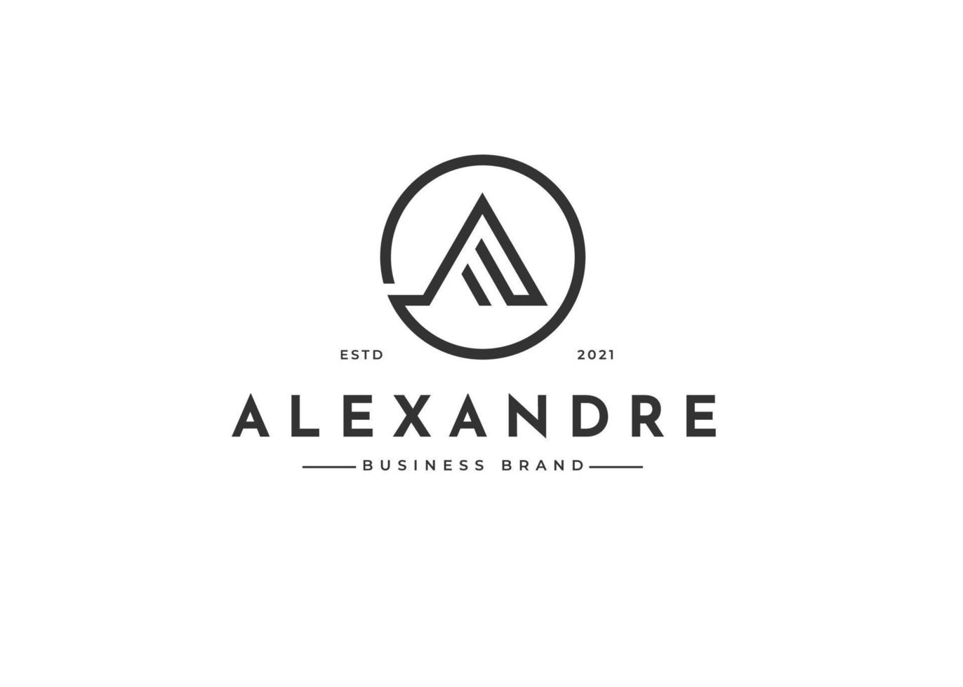 Creative letter A minimalist logo design concept. Initial symbol for corporate business identity. Alphabet vector element