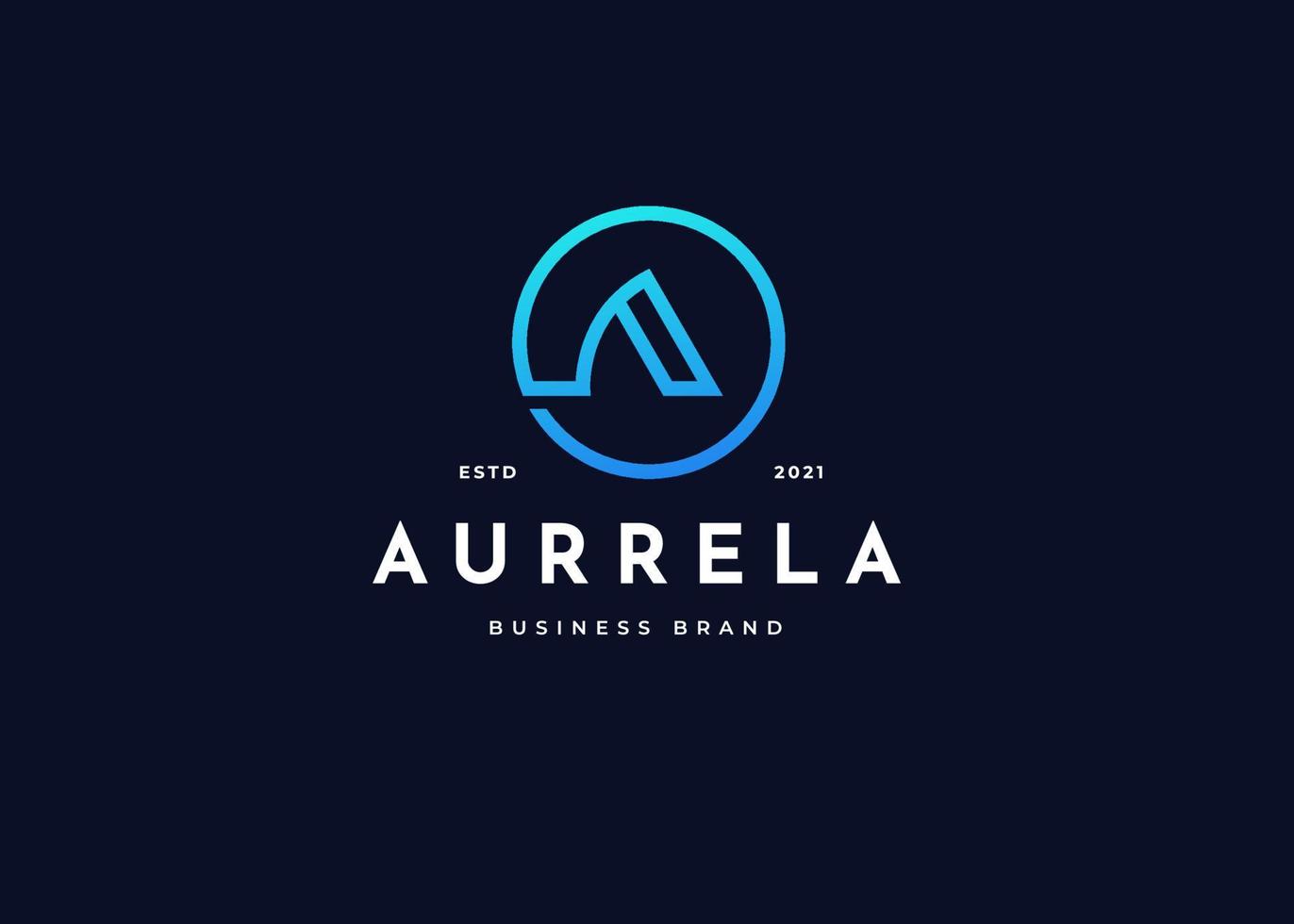 Creative letter A minimalist logo design concept. Initial symbol for corporate business identity. Alphabet vector element