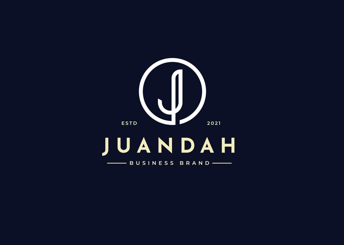 Creative letter J minimalist logo design concept. Initial symbol for corporate business identity. Alphabet vector element