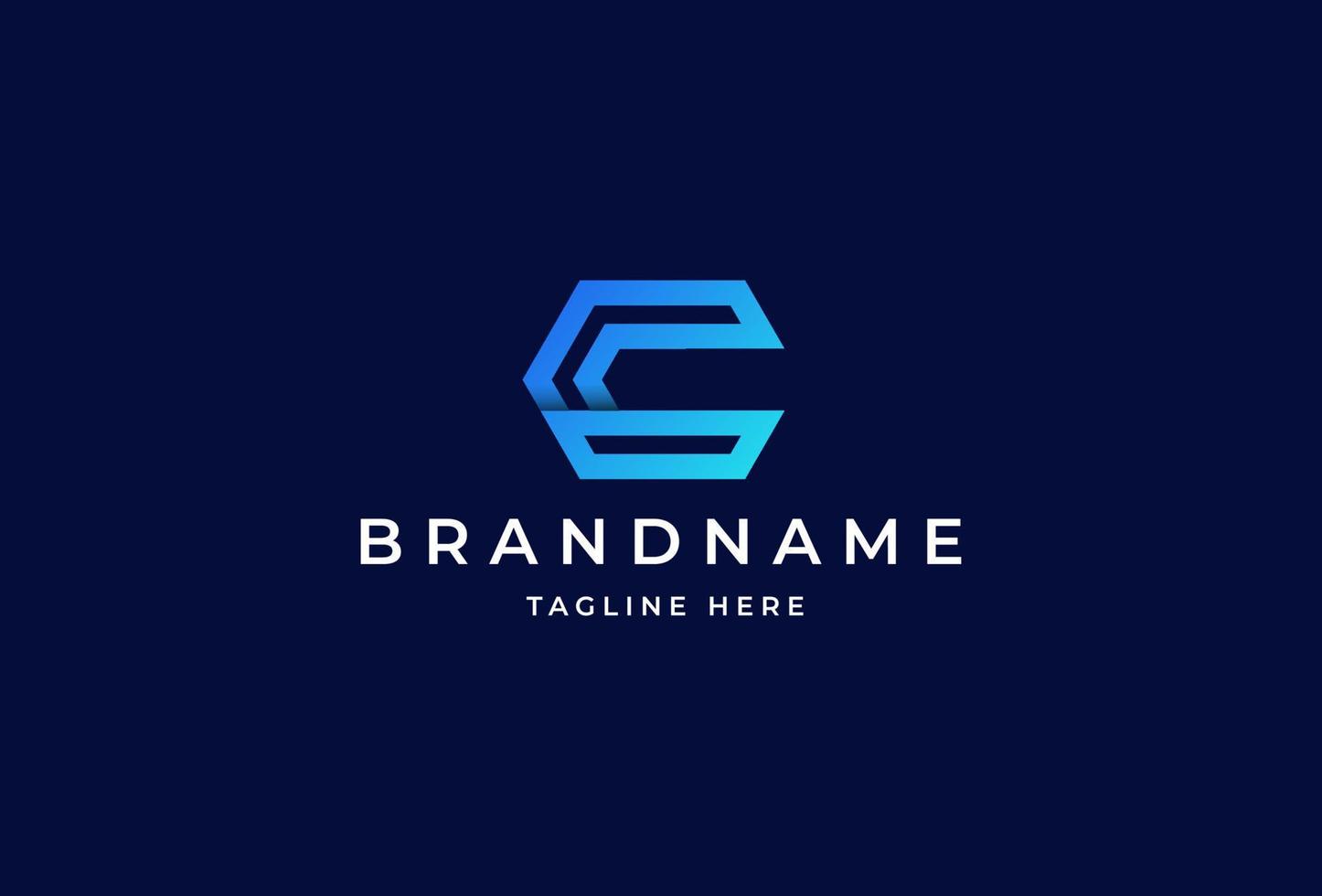 Creative letter monogram gradient logo design concept. Initial symbol for corporate business identity. Alphabet vector element