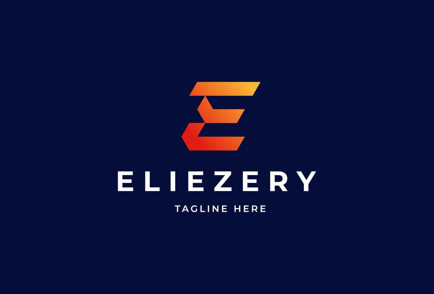 Creative letter E modern gradient logo design concept. Initial symbol for corporate business identity. Alphabet vector element