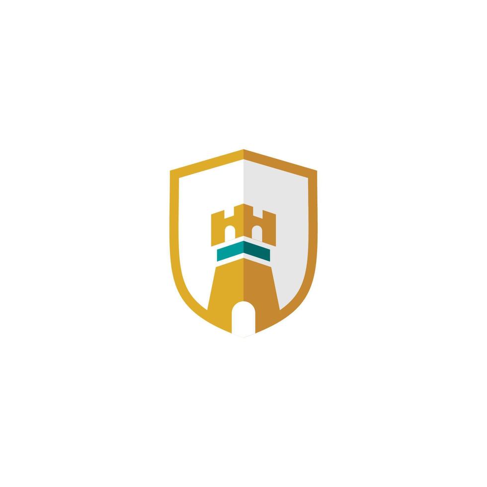 castle building vector logo design