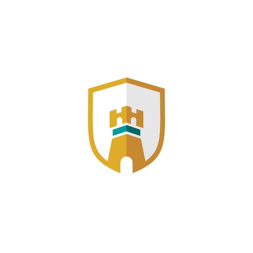 castle building vector logo design