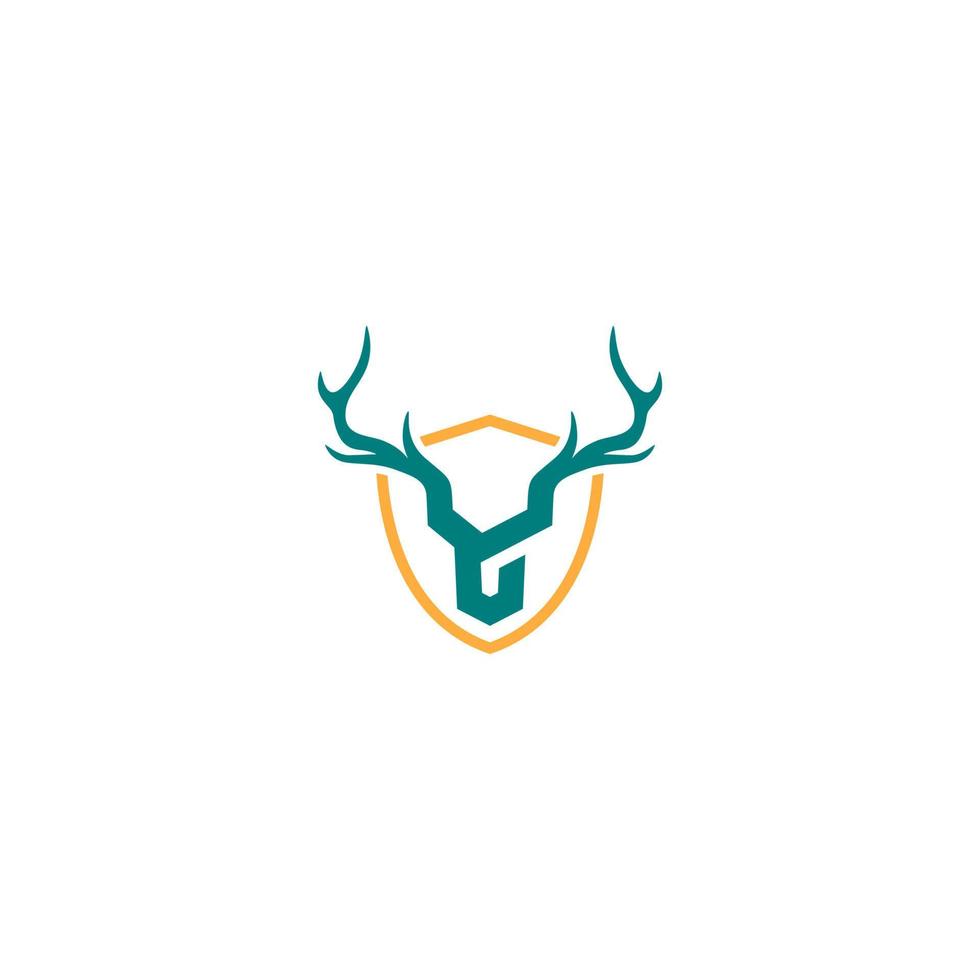 deer head vector logo design