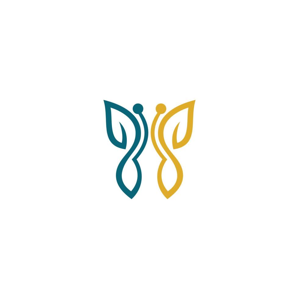 butterfly abstract line logo design, butterfly logo vector