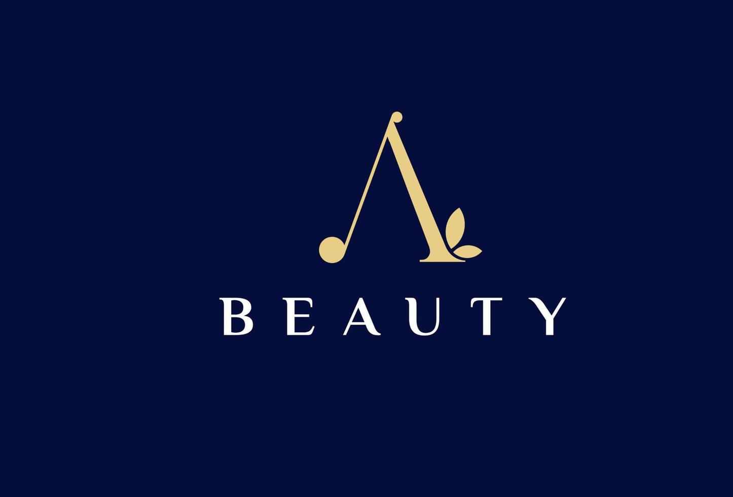 Creative letter A beauty leaf icon logo design concept. Initial symbol for corporate business identity. Alphabet vector element