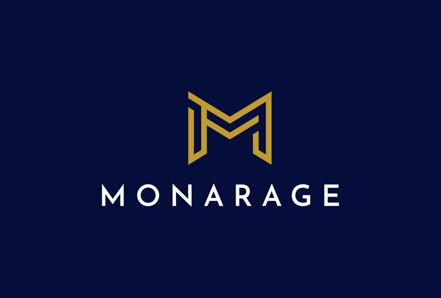 Creative letter M elegant simple logo design concept. Initial symbol for corporate business identity. Alphabet vector element
