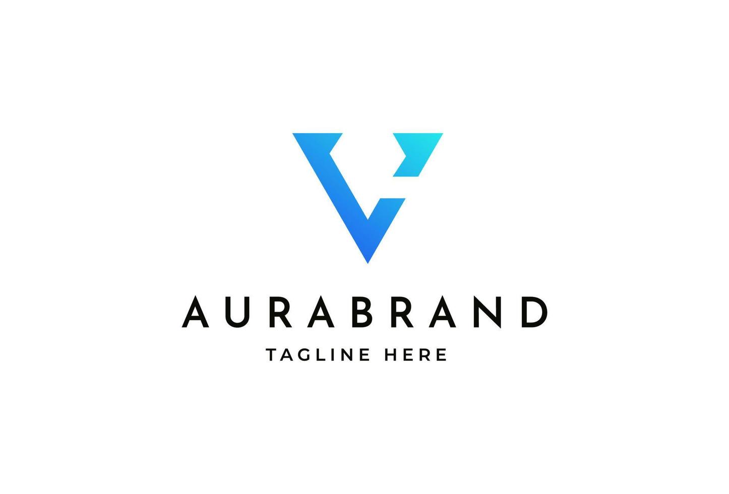 Creative letter V monogram logo design concept. Initial symbol for corporate business identity. Alphabet vector element