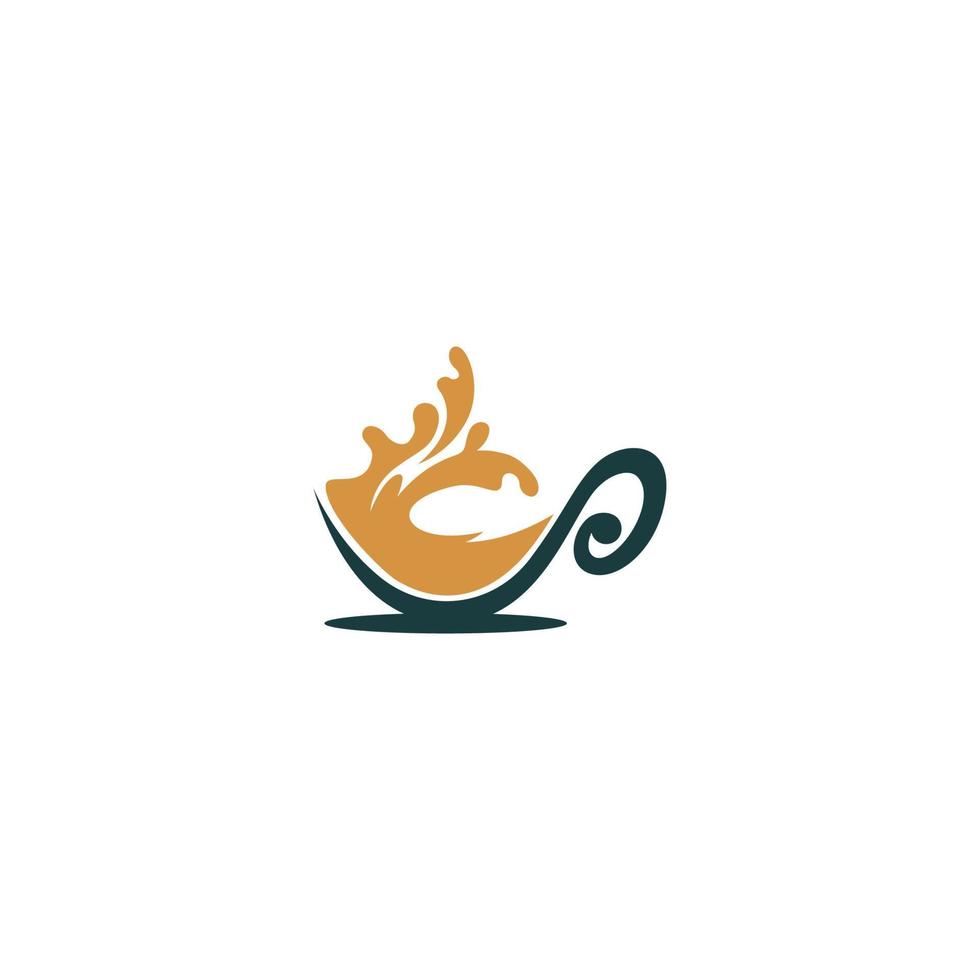 café taza logo diseño, café logo vector