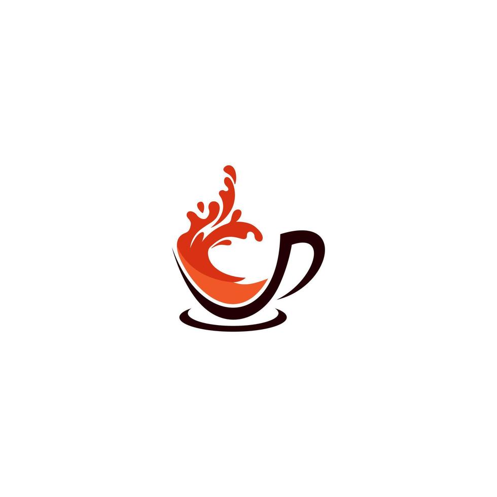 café taza logo diseño, café logo vector