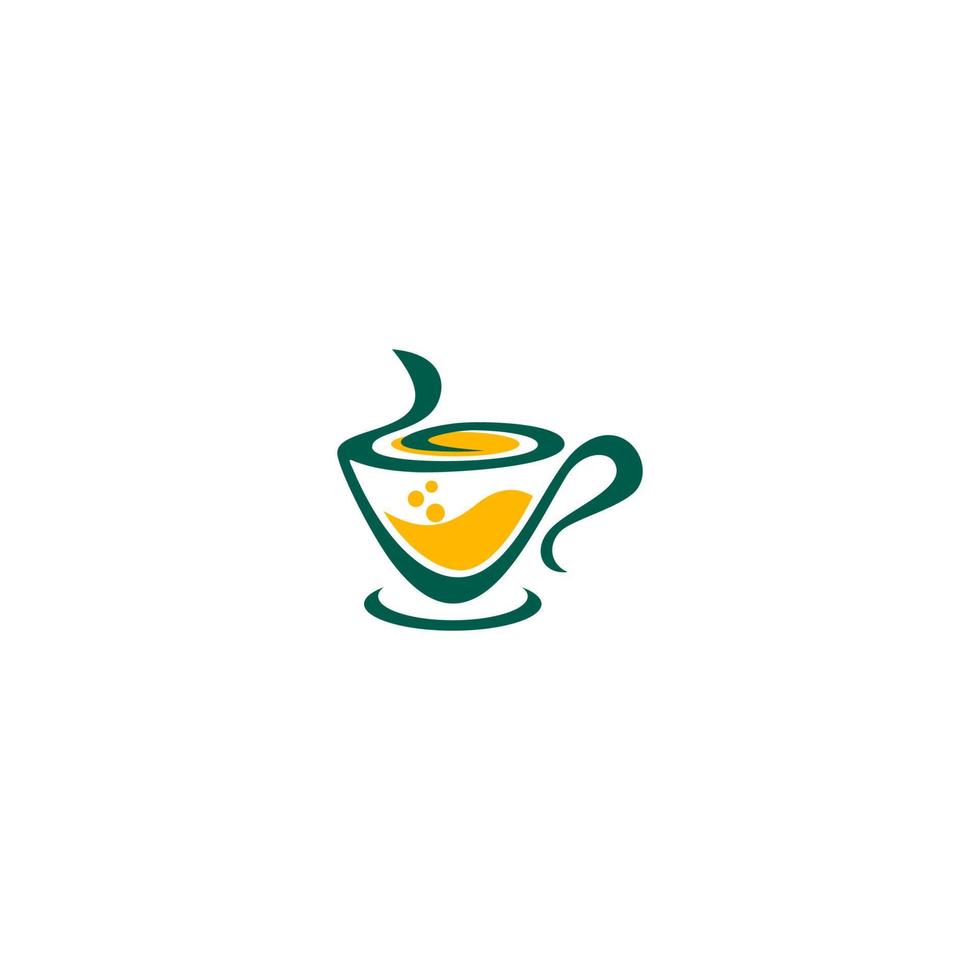 café taza logo diseño, café logo vector