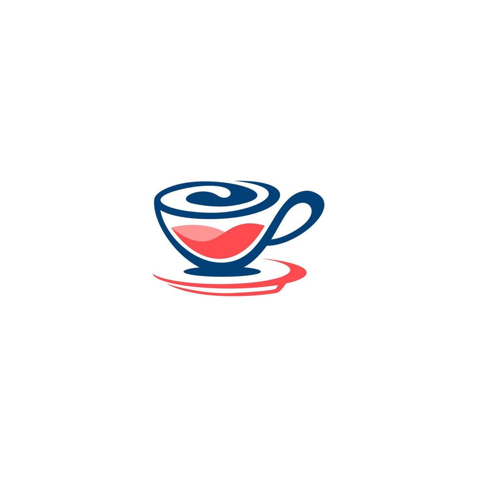 café taza logo diseño, café logo vector