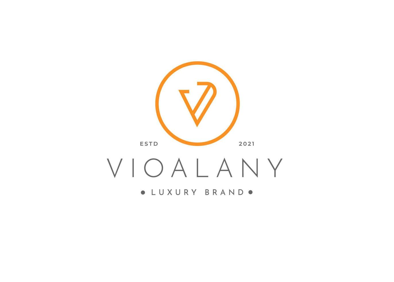 Creative letter V minimalist logo design concept. Initial symbol for corporate business identity. Alphabet vector element
