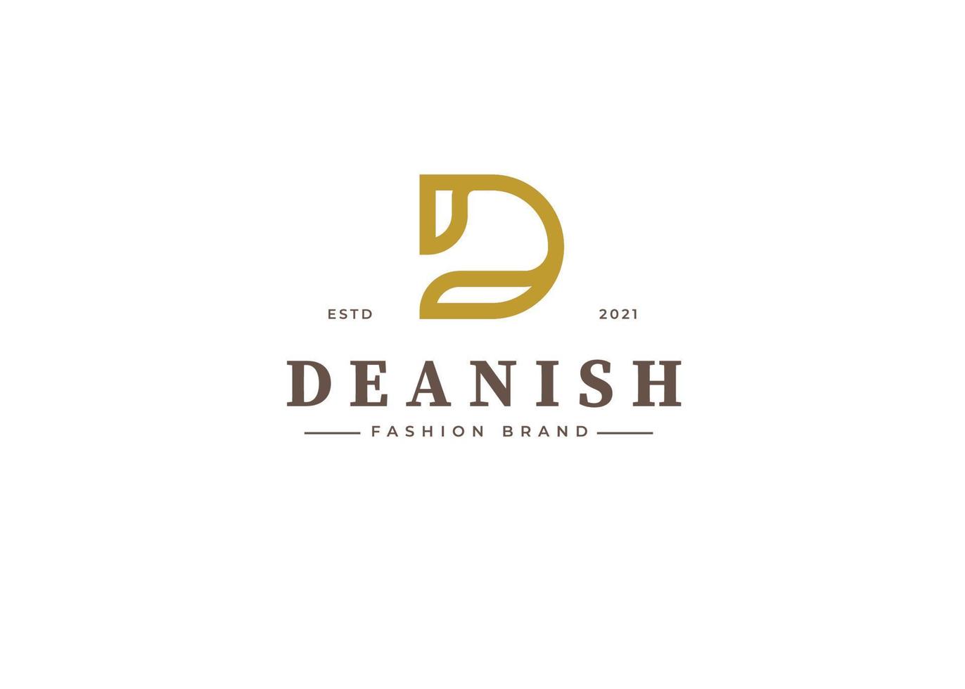 Creative letter D simple elegant logo design concept. Initial symbol for corporate business identity. Alphabet vector element