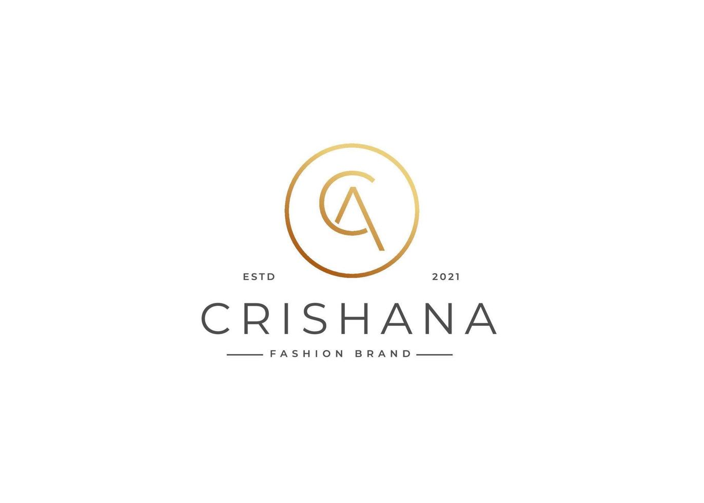 Creative letter CA simple elegant logo design concept. Initial symbol for corporate business identity. Alphabet vector element