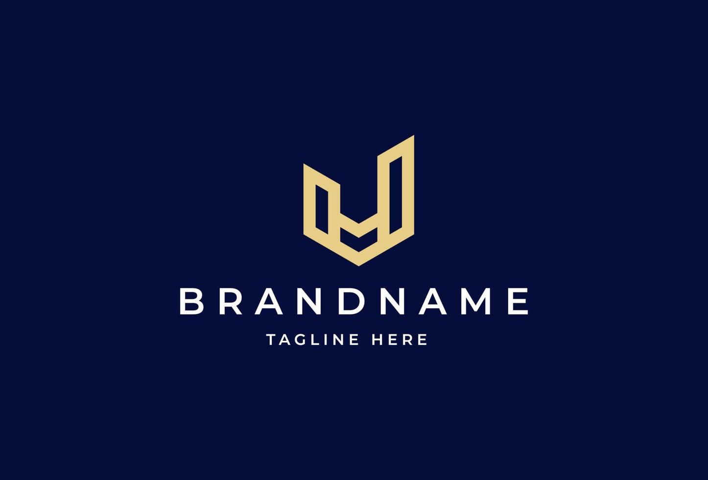 Creative letter U minimalist logo design concept. Initial symbol for corporate business identity. Alphabet vector element