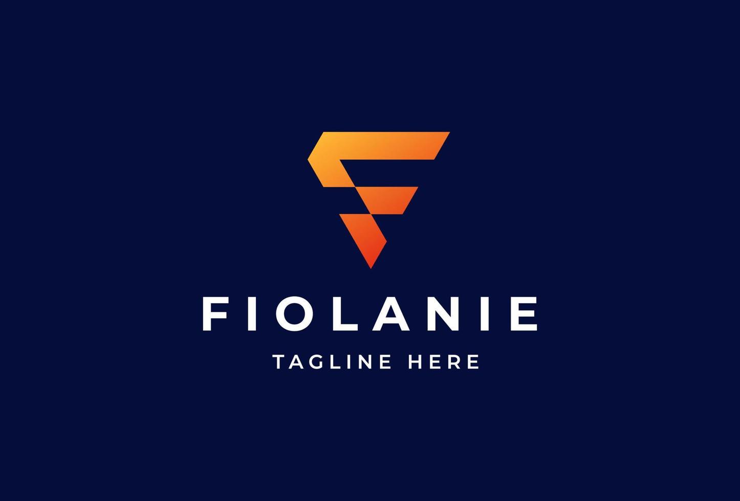 Creative letter F modern gradient logo design concept. Initial symbol for corporate business identity. Alphabet vector element