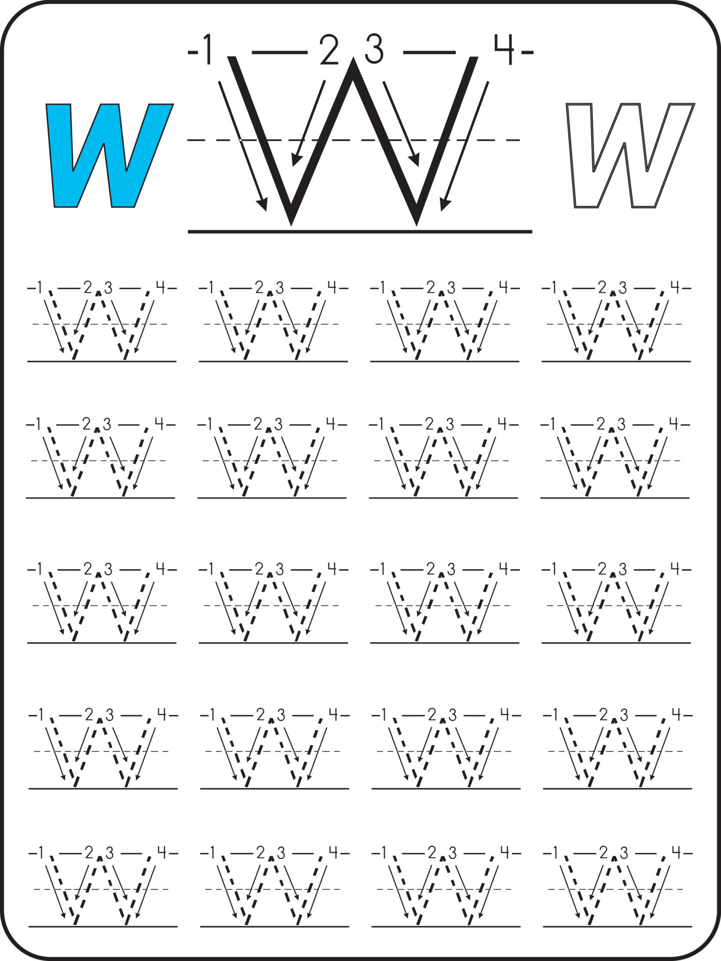 tracing letters a z worksheets