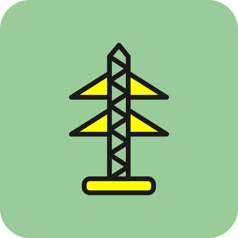 Electric Tower Vector Icon Design