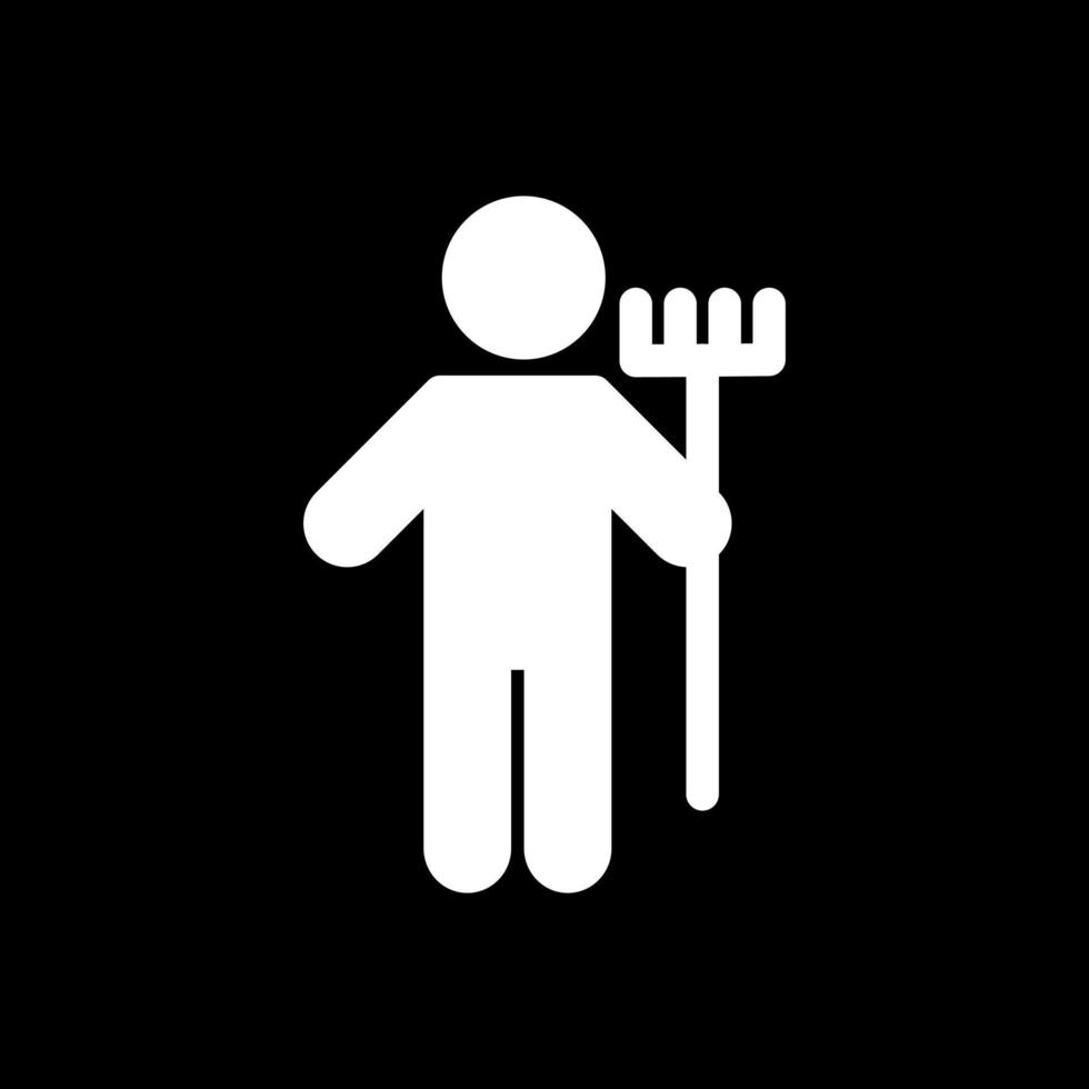 Man Holding Mop Vector Icon Design