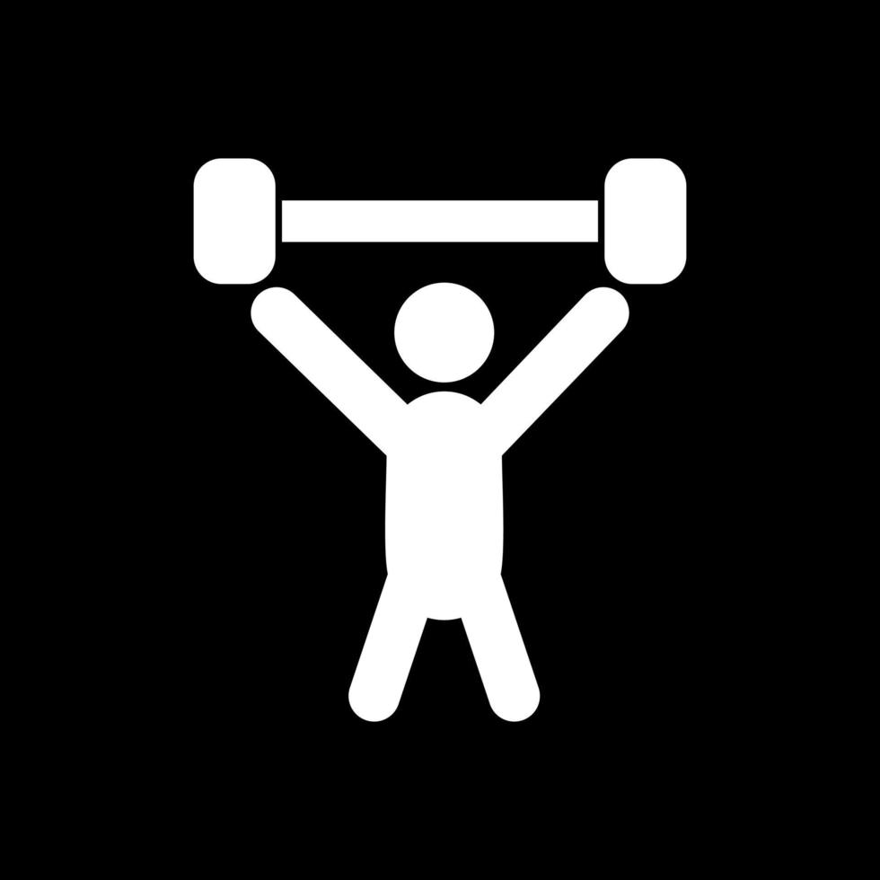 Weight Lifting Person Vector Icon Design
