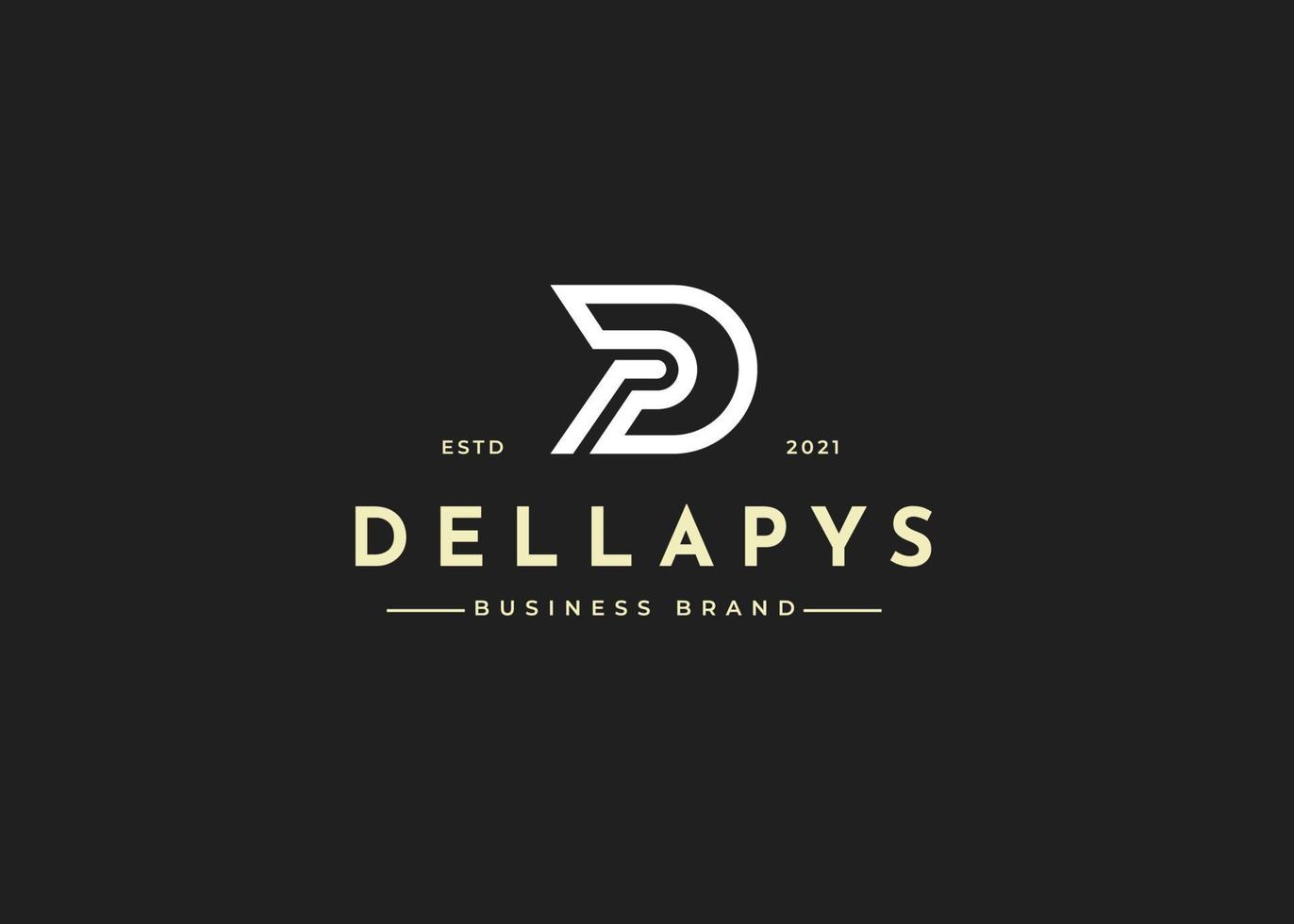 Creative letter D simple elegant logo design concept. Initial symbol for corporate business identity. Alphabet vector element