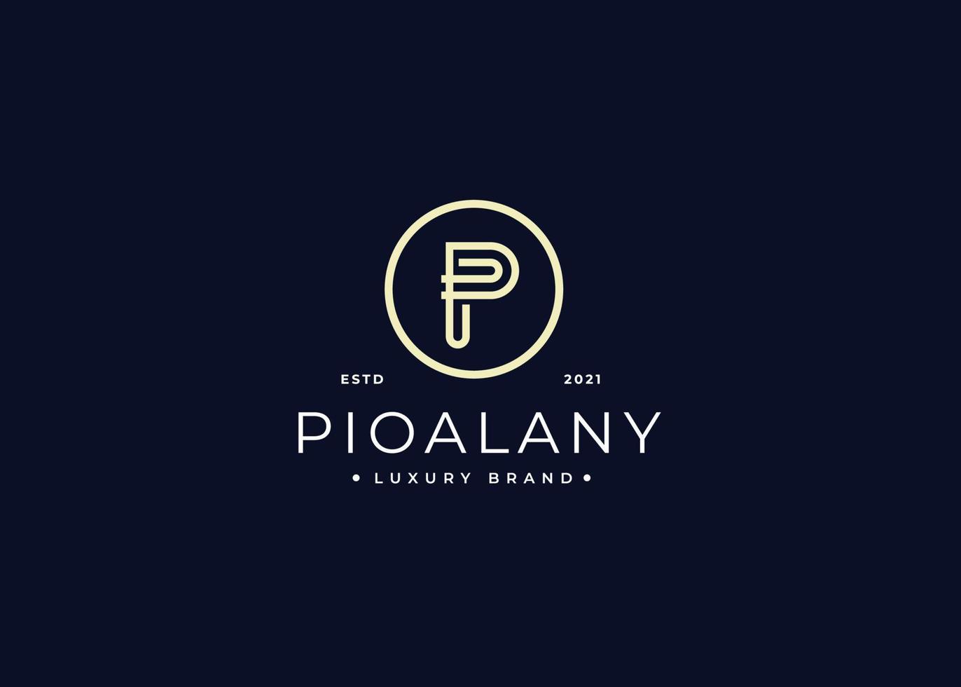 Creative letter P simple elegant logo design concept. Initial symbol for corporate business identity. Alphabet vector element