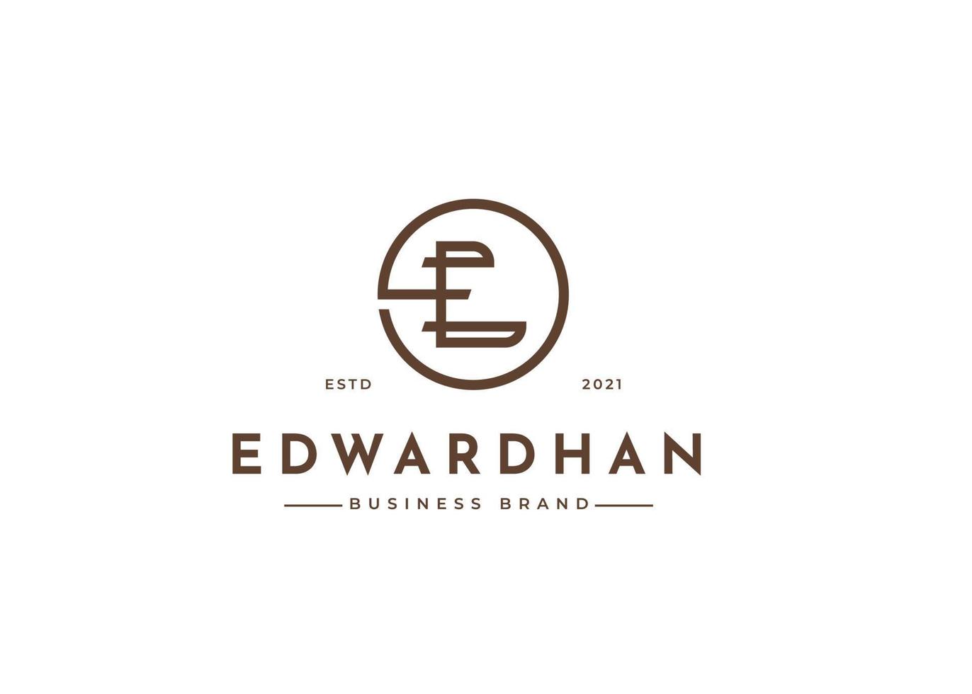 Creative letter E simple elegant logo design concept. Initial symbol for corporate business identity. Alphabet vector element