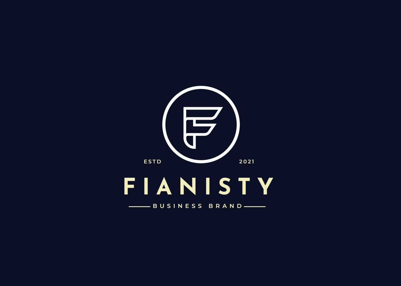 Creative letter F simple elegant logo design concept. Initial symbol for corporate business identity. Alphabet vector element