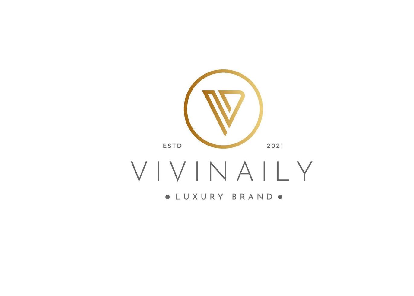 Creative letter V minimalist logo design concept. Initial symbol for corporate business identity. Alphabet vector element