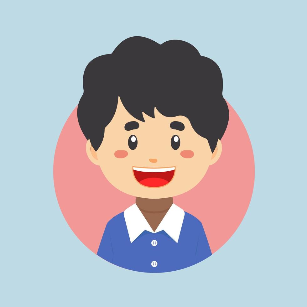 avatar de un personaje con casual atuendo vector