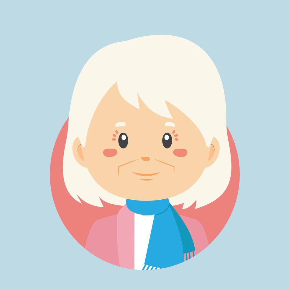 Avatar of a Elderly Character vector