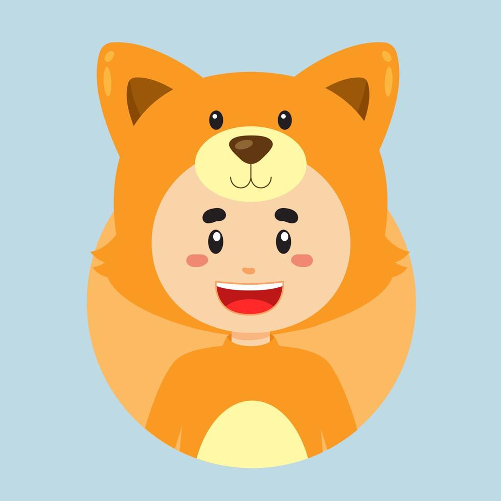 Avatar of a Character with Fox Costume vector