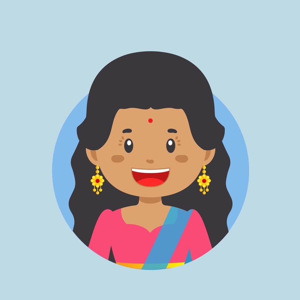 Avatar of a Indian Character vector