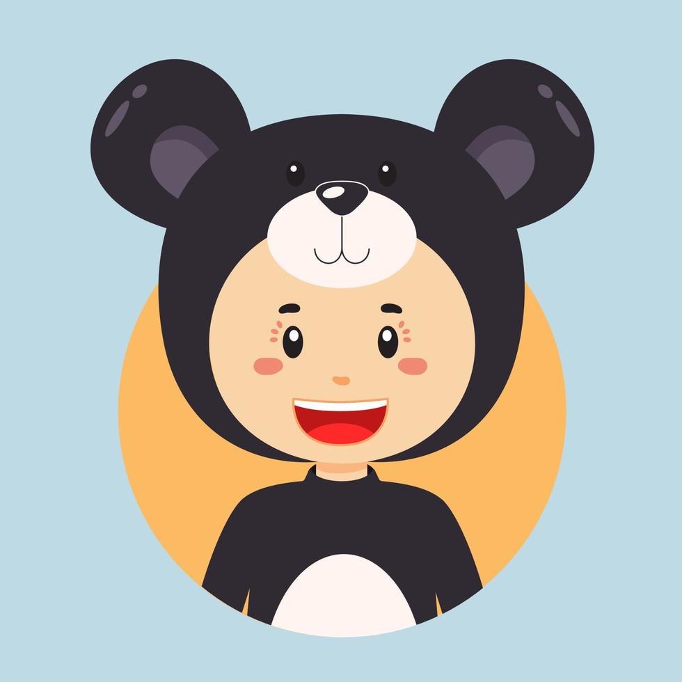 Avatar of a Character with Bear Costume vector